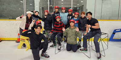 a group of youth playing games outside